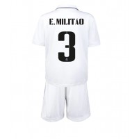 Real Madrid Eder Militao #3 Fotballklær Hjemmedraktsett Barn 2022-23 Kortermet (+ korte bukser)